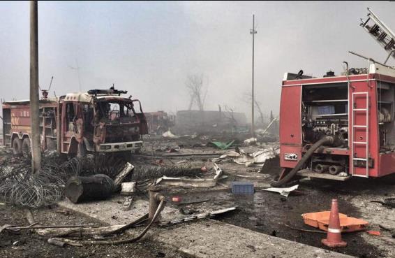 天(tiān)津爆炸現場